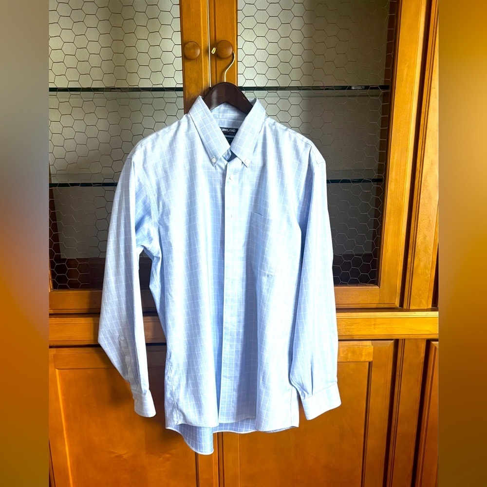 Men's Kirkland Blue Checkered Shirt